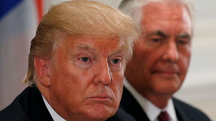 President Trump and Secretary of State Rex Tillerson.