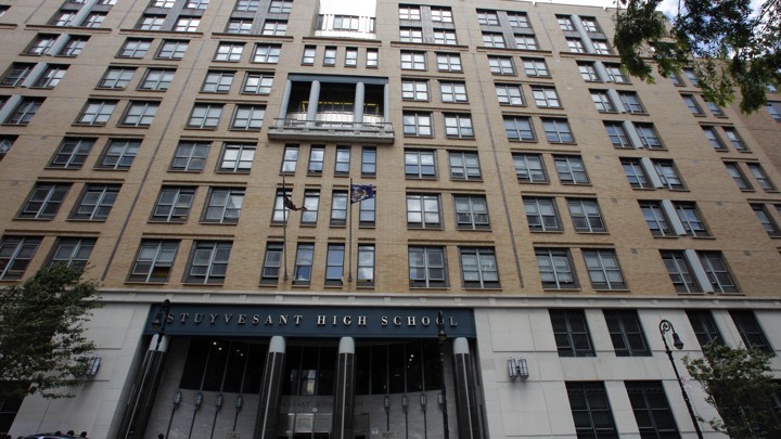 The exterior of Stuyvesant High School