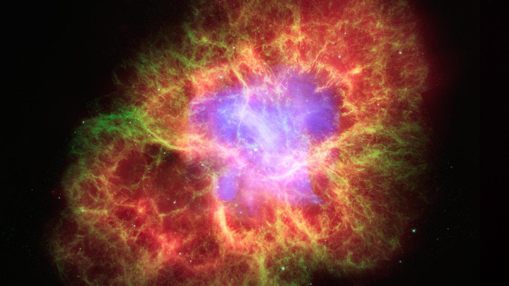 A supernova as seen by three NASA telescopes