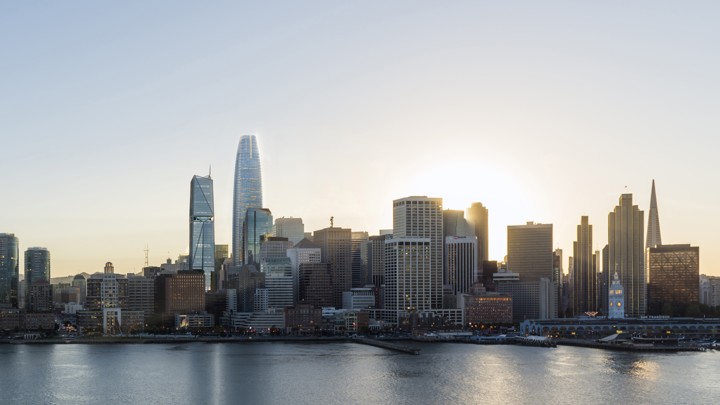 The San Francisco skyline with the Salesforce Tower
