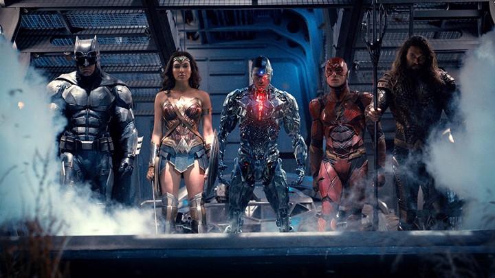 Batman, Wonder Woman, Cyborg, The Flash, and Aquaman