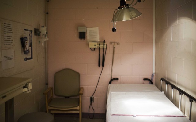 An exam room in a hospital in Wedowee, Alabama