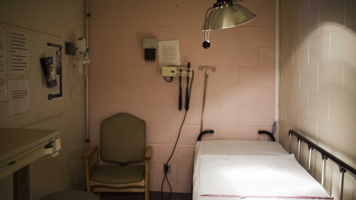 An exam room in a hospital in Wedowee, Alabama