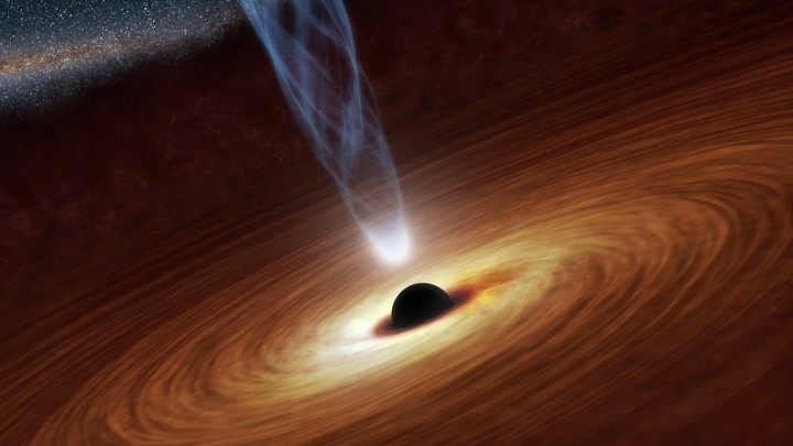 Artist's impression of a supermassive black hole