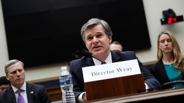 FBI Director Chris Wray testifies before the House Judiciary Committee on December 7.