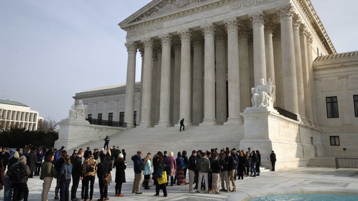People outside of the Supreme Court building
