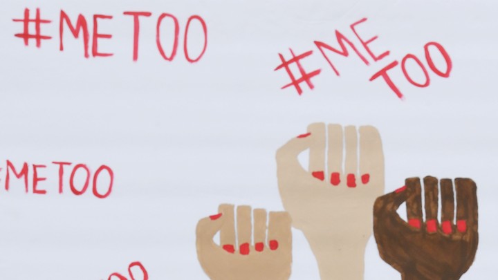 A sign at a #MeToo march in Hollywood, California, on November 12, 2017