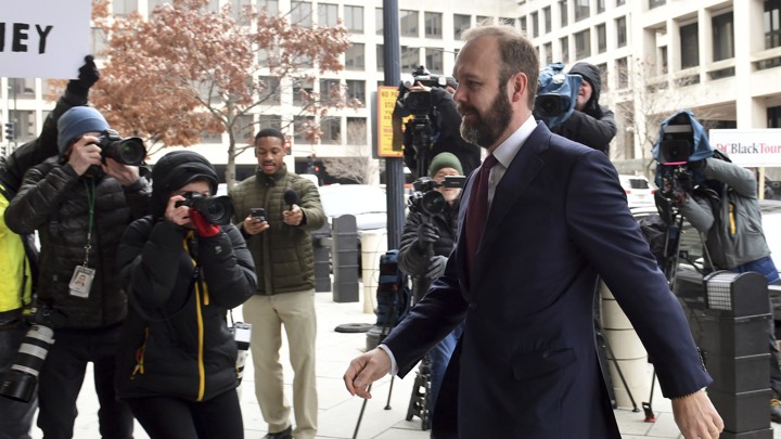 Rick Gates arrives at federal court in Washington, D.C., on February 28.