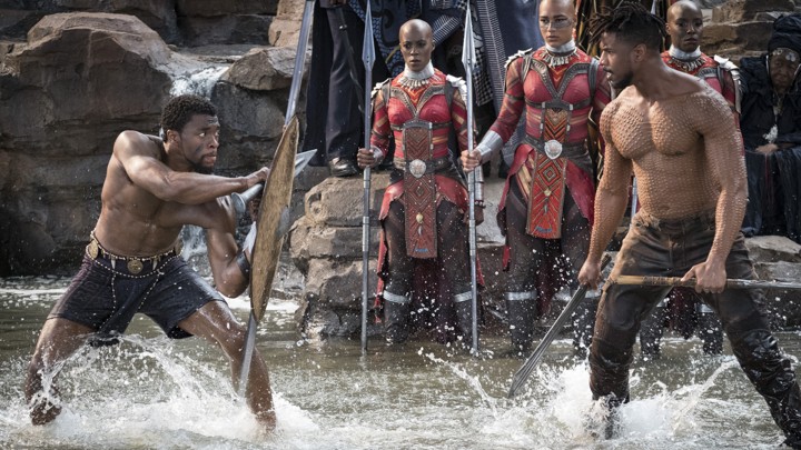 Image result for black panther scene tribe