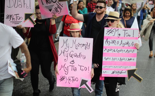 #MeToo protesters march in Hollywood.