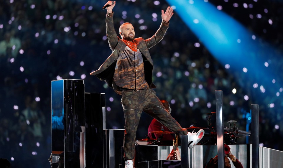 Justin Timberlake at the Super Bowl