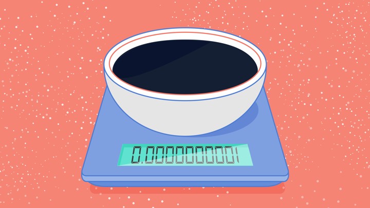 An empty white bowl on a measuring scale
