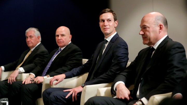 Rex Tillerson, H.R. McMaster, Jared Kushner, and Gary Cohn