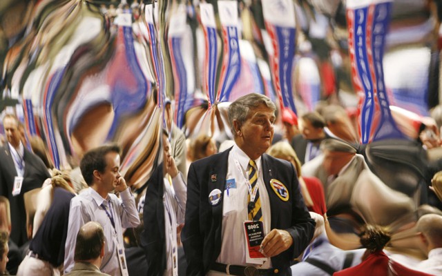 The distorted reflections of delegates at the 2008 Republican National Convention