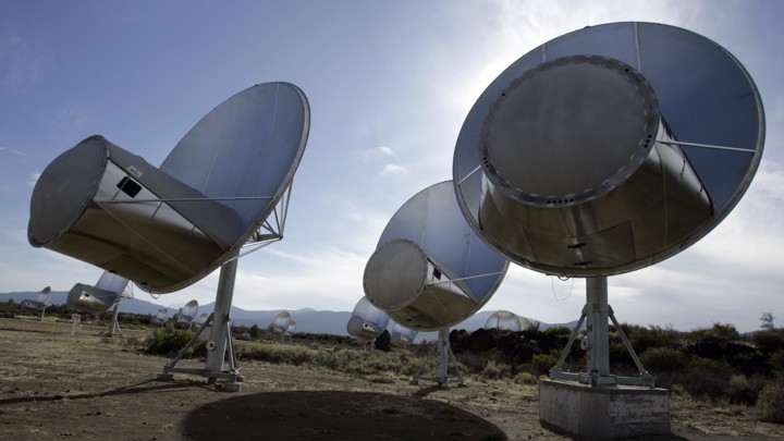 A field of radio telescopes