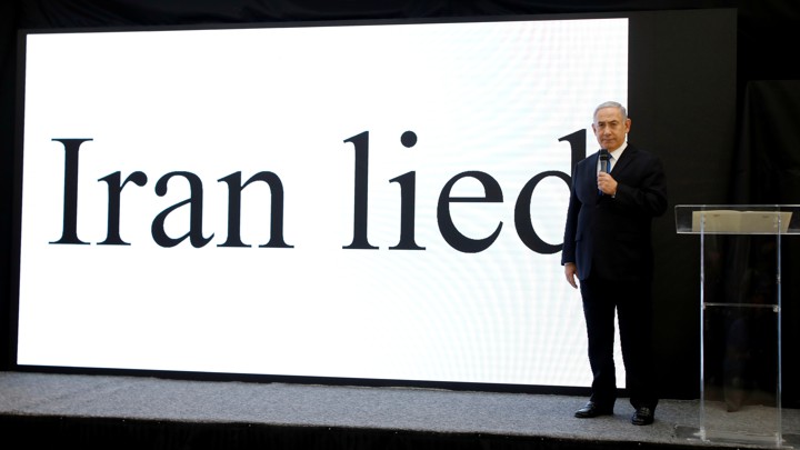 Image result for netanyahu iran presentation