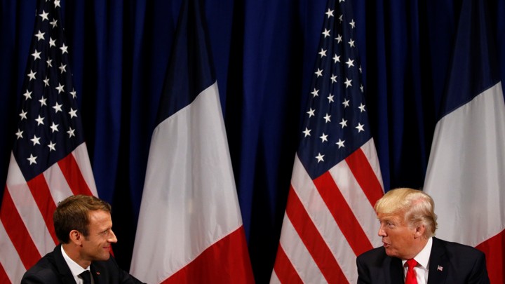 French President Emmanuel Macron and U.S. President Donald Trump