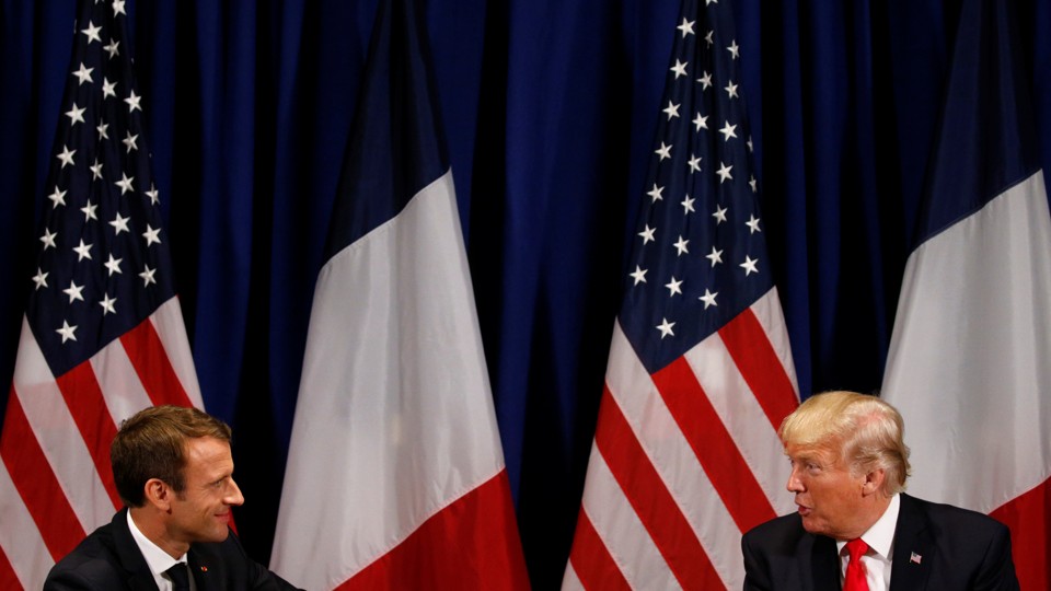 French President Emmanuel Macron and U.S. President Donald Trump