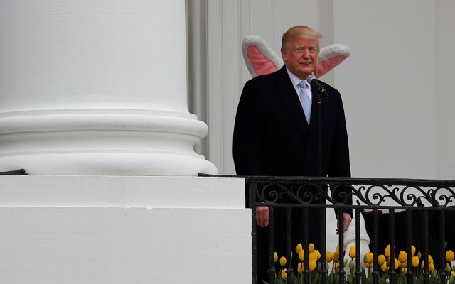 President Trump at the 2018 White House Easter Egg Roll