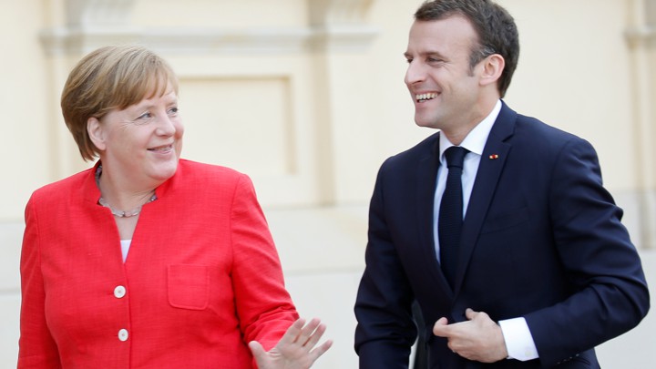 German Chancellor Angela Merkel and French President Emmanuel Macron