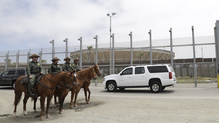 Border Patrol agents near Tijuana, Mexico
