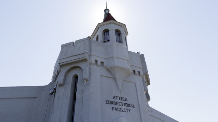 A view from the outside of Attica Correctional Facility in New York