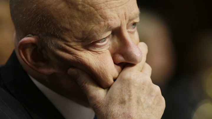 Former Director of National Intelligence James Clapper testifies before a Senate Judiciary Committee hearing on Russian interference in the 2016 U.S. election on May 8, 2017