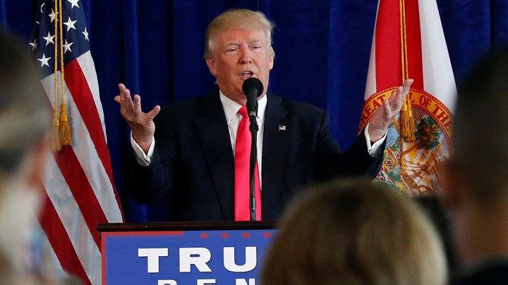 Donald Trump holds a press conference on July 27, 2016.