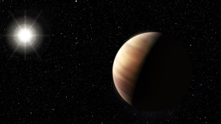 An artist's impression of an exoplanet