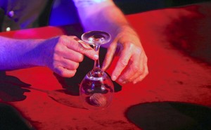A magic trick is performed at the 2018 MAGICLive Convention