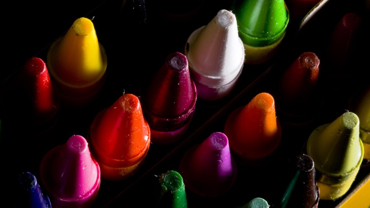 A box of crayons