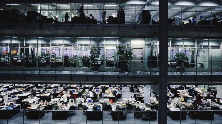 Three stories of offices