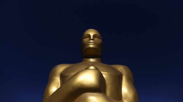 An Oscar statue is seen outside the Dolby Theatre as preparations continue for the 89th Academy Awards in Hollywood, Los Angeles, California, U.S. February 23, 2017.