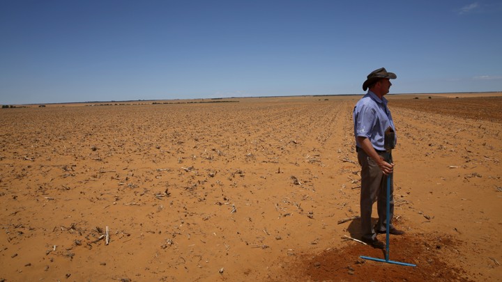 A farmer prepares to plant a maize field in Wesselsbron, in the Free State province of South Africa.