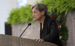 Judith Butler delivering her Adorno Prize lecture, 