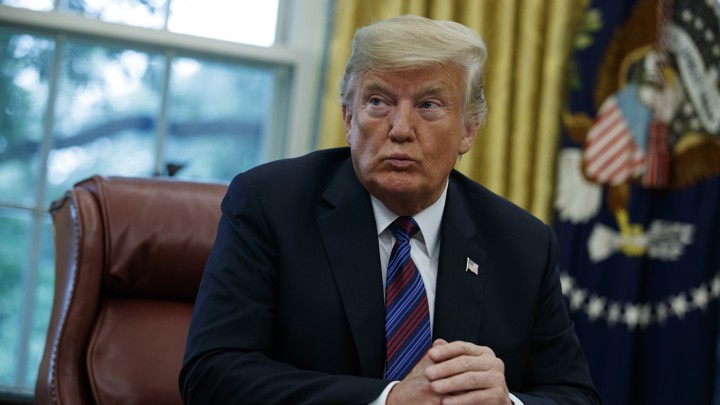Donald Trump in the Oval Office