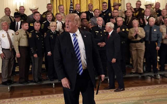 Donald Trump with sheriffs