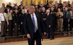 Donald Trump with sheriffs