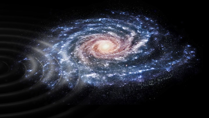 An artist’s impression of a perturbation of stars in the Milky Way galaxy