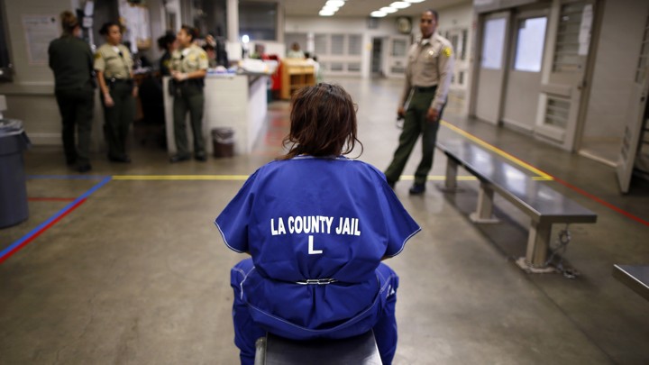 A female inmate at a Los Angelas prison
