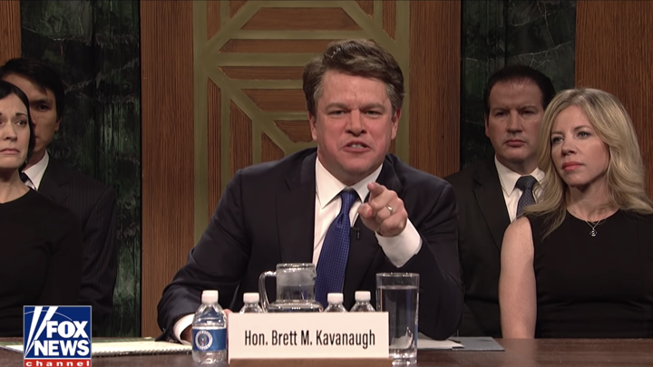 saturday night live matt damon s kavanaugh rages the atlantic
