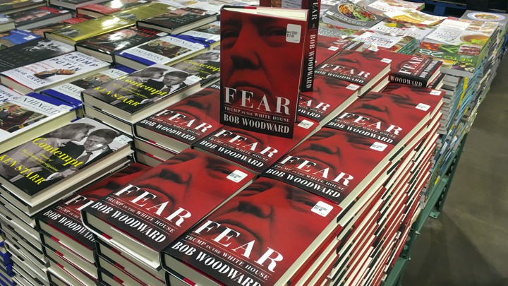 Stacks of "Fear" at a bookstore