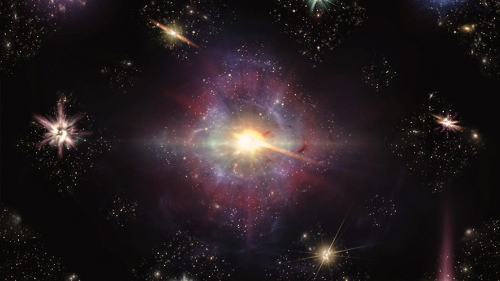 An artist’s impression of fast radio bursts