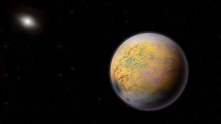 Artist's impression of a planet in space