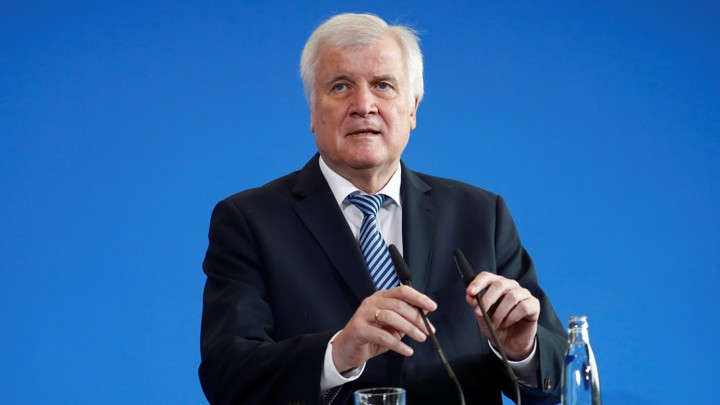 German Interior Minister Horst Seehofer, the chairman of the CSU party, addresses a news conferenceÂ in Berlin on September 19, 2018.