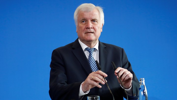 German Interior Minister Horst Seehofer, the chairman of the CSU party, addresses a news conference in Berlin on September 19, 2018.
