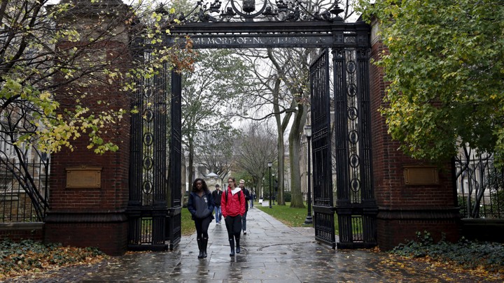 Students on the Yale University campus