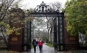 Students on the Yale University campus