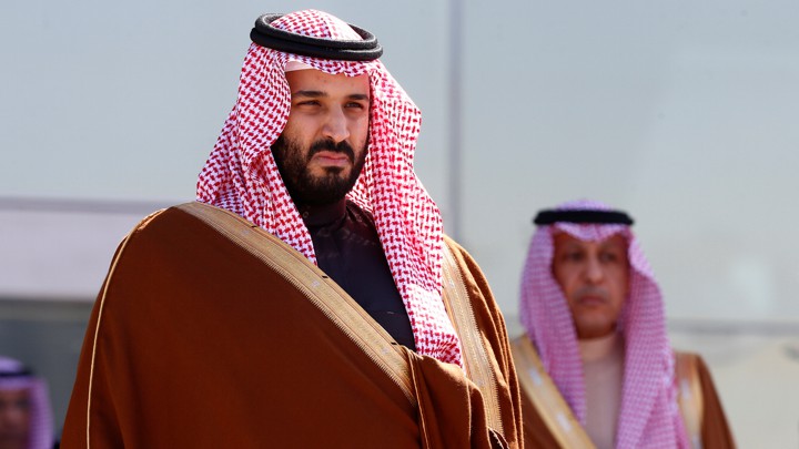 The Saudi Crown Prince Mohammed bin Salman stands alone.