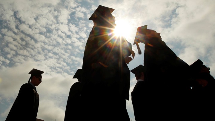College students graduating